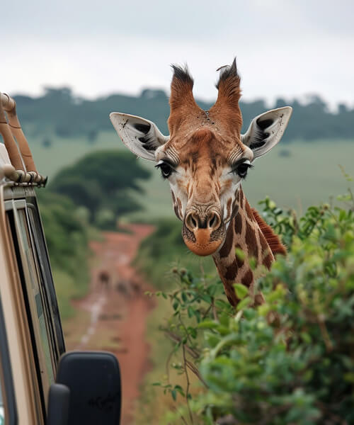 Giraffe on safari