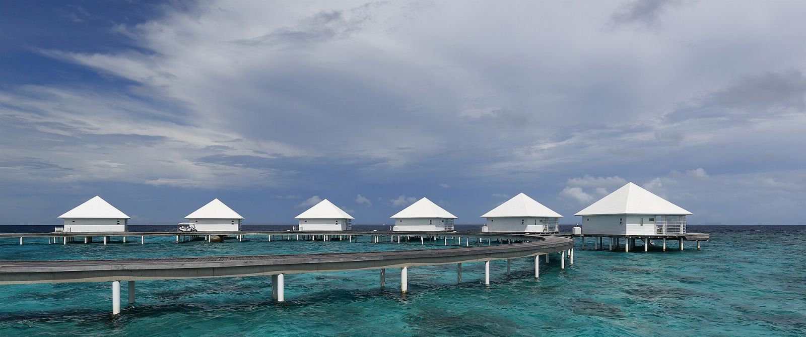 Overwater villas in the Maldives